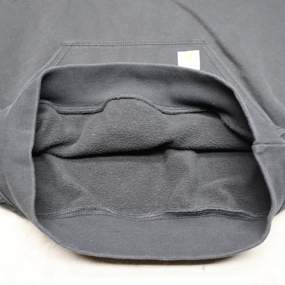 Carhartt Hoodie Mens Small Black Marquette Sweatshirt Loose Fit Pullover LOGO - Picture 5 of 13
